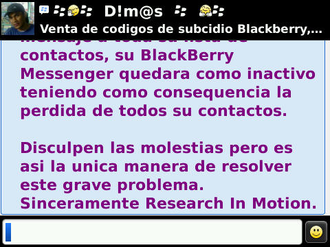 MSN Messenger para BlackBerry - DOG.